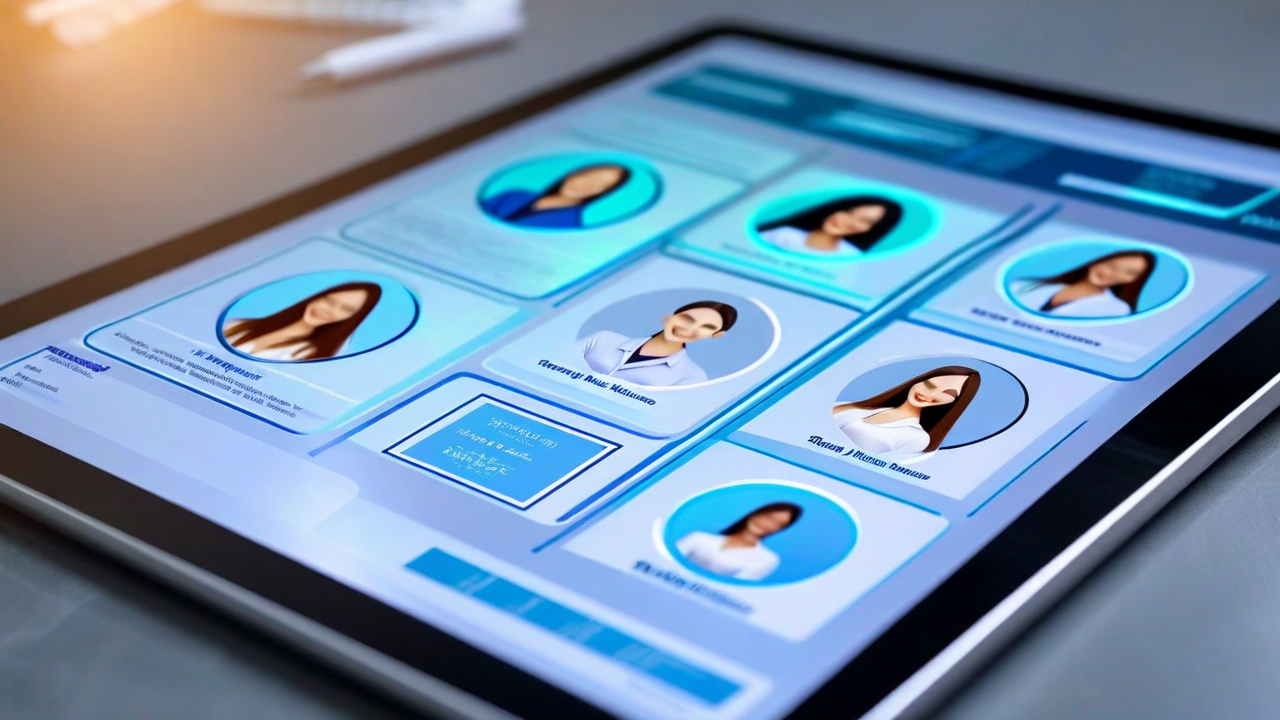 Article Header Image — — Intake form on tablet, therapist profile cards