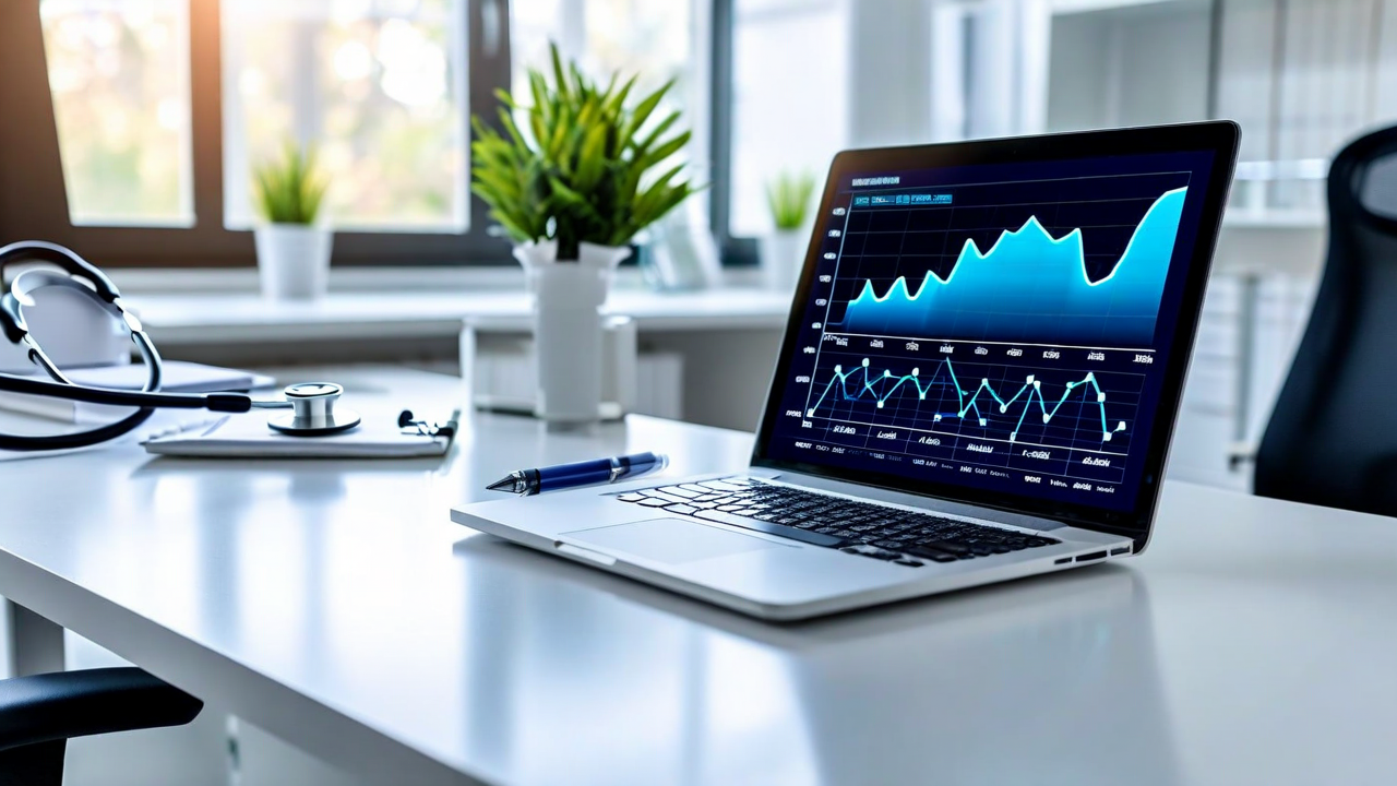 Article Header Image — — Simple chart showing improvement over time, calm clinical desk